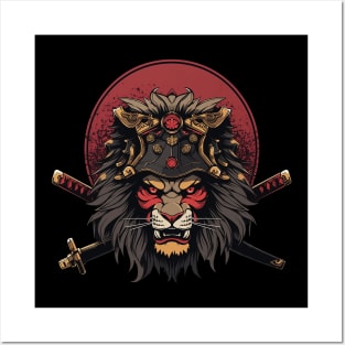 samurai lion Posters and Art